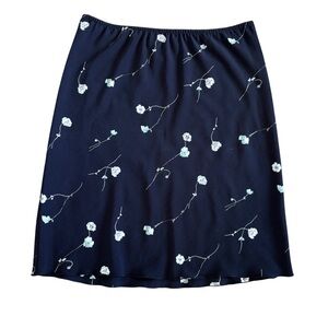 Vintage Norton McNaughton Floral Navy Mini Skirt